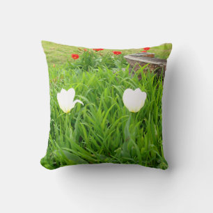 Tiempo de primavera 19 almohada cuadrada