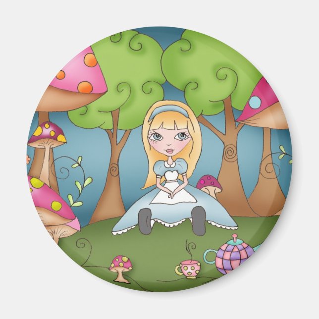 Tiempo de té con Alicia - Imán (Frente)