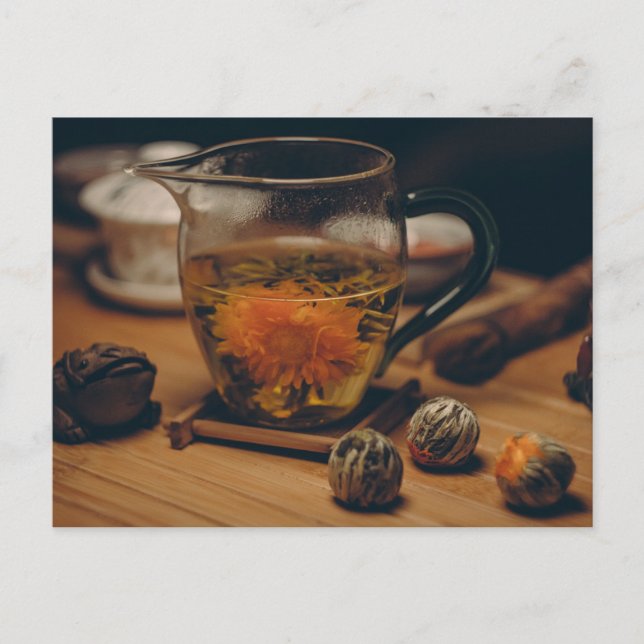 Tiempo de té Postal del té para el poscruce (Anverso)