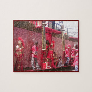 Tiempo del carnaval en el rompecabezas de Trinidad