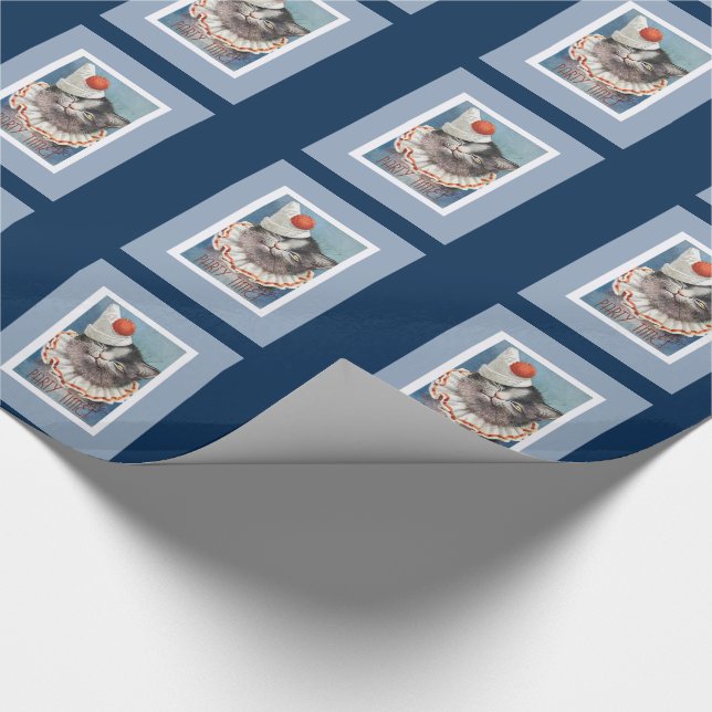 ¡Tiempo del fiesta!  Papel de regalo divertido del (Esquina)