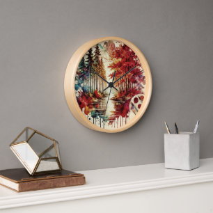Tiempo del reloj artístico de pared de temporada
