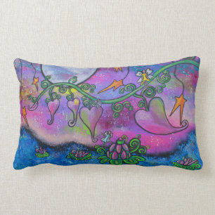 Tiempo del té en almohada original del arte de la