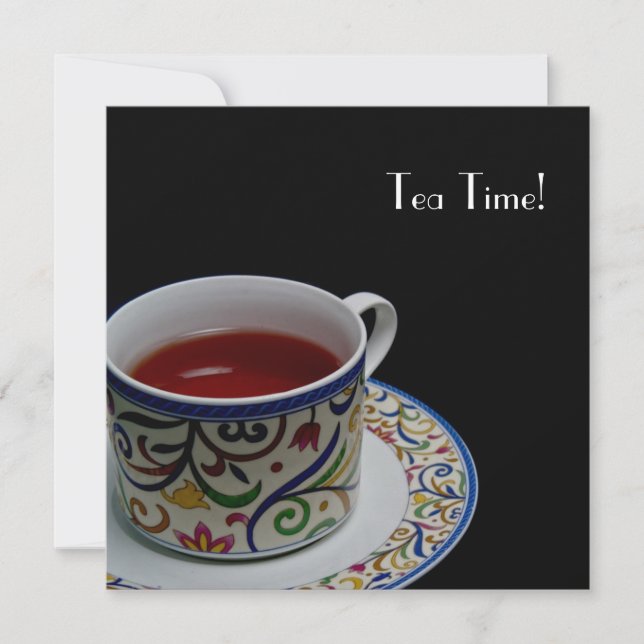 ¡Tiempo del té! Invitación (Anverso)
