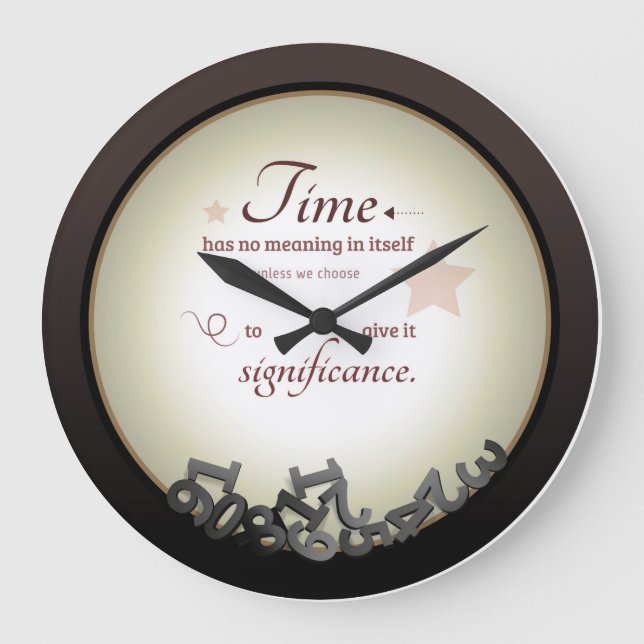 Tiempo en sí mismo reloj de pared (Anverso)