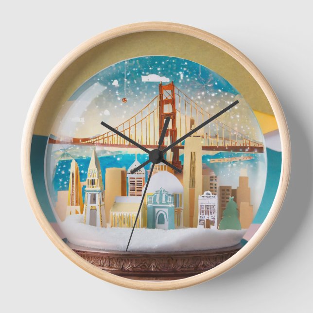 "Tiempo festivo: Reloj elegante de Yuletide" (Anverso)