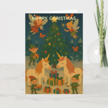 Tiempo mágico de Navidad Tarjeta de felicitación d