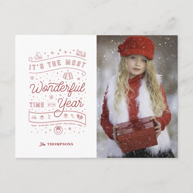 TIEMPO MARAVILLOSO DEL AÑO / Tarjeta de Navidad (Anverso)