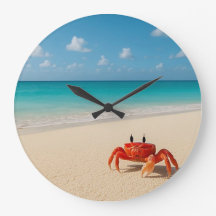 Tiempo oceánico - Reloj de pared redonda (un cangr