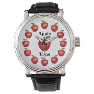 Tiempo para el reloj de pulsera de manzanas