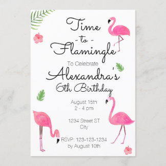 Tiempo Para La Invitación Flamingle