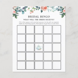 Tiempo para la tarjeta de juego de bingo de novia