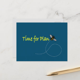 Tiempo para la tarjeta postal horizontal BG Bee Ve