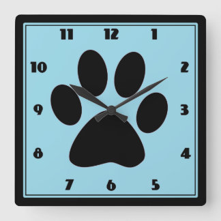 Tiempo para Mascotas Reloj de huella azul claro