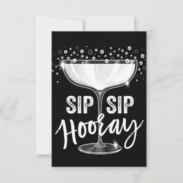 TIEMPO PARA ***SIP HOORAY** CELEBRAR INVITACIÓN (Anverso)