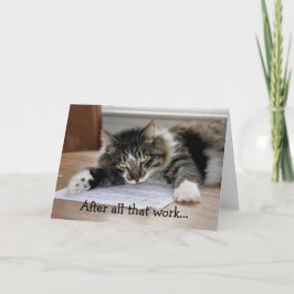 Tiempo para una tarjeta de graduación Nap