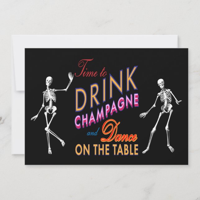 Tiempo Rosado para beber la invitación de Hallowee (Anverso)