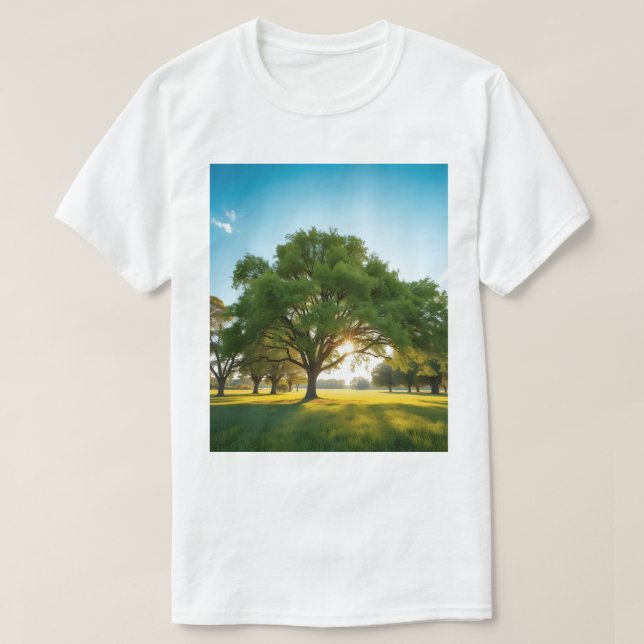 Tiempo Tranquilo Con un Gran Árbol – Camiseta de N (Diseño del anverso)