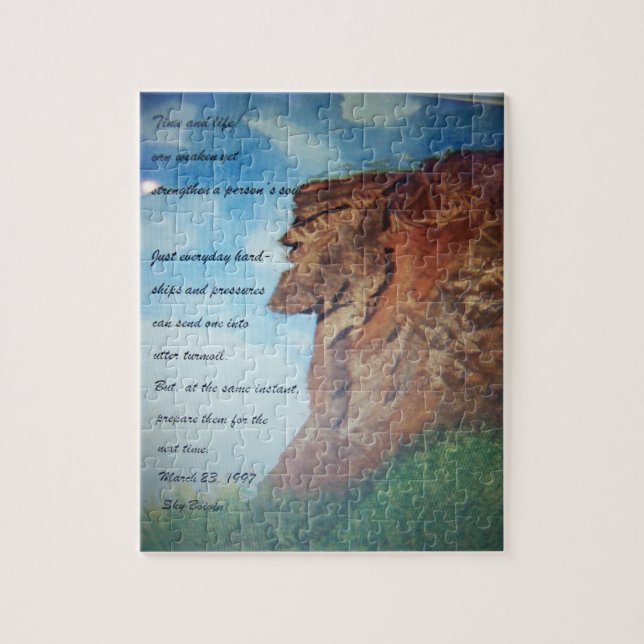 tiempo y rompecabezas del poema de la vida (Vertical)