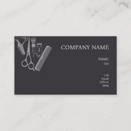 TIENDA DE BARBER DE TARJETA DE NEGOCIO DE PLANTILL