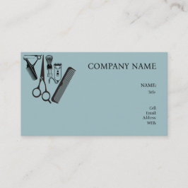 TIENDA DE BARBER DE TARJETA DE NEGOCIO DE PLANTILL