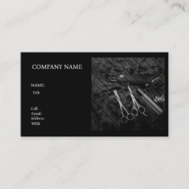 TIENDA DE BARBER DE TARJETA DE NEGOCIO DE PLANTILL