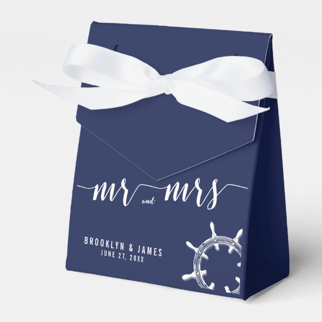 Tienda de cajas favoritas de la boda azul de la Ma (Front Side)