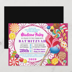 TIENDA DE CANDY Bat Mitzvah Invitación