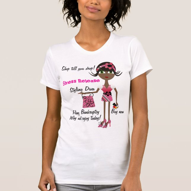 Tienda de damas de terapia destruida camiseta (Anverso)
