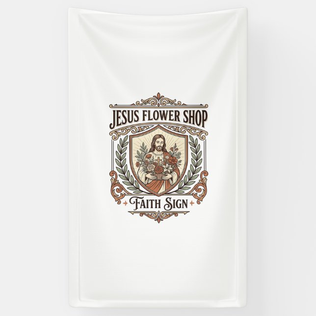 Tienda de Flores Jesús Señal de Fe Tienda de Flore (Vertical)
