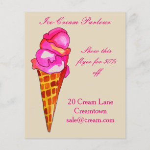 Tienda de helados Publicidad en heladería