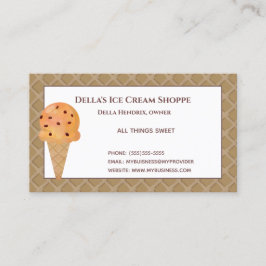 Tienda de helados rocia tarjetas de visita