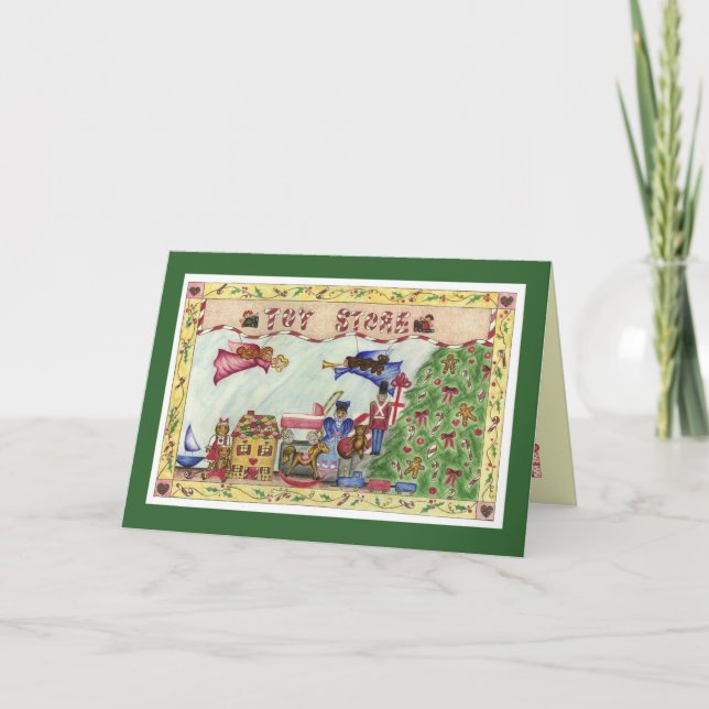 Tienda de Juguetes Tarjeta de Navidad (Anverso)