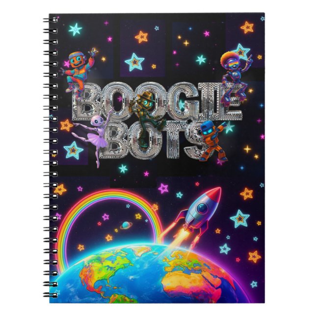 Tienda de la marca WYNOT: Cuaderno Boogie Bots (Frente)