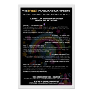 Tienda de la marca WYNOT: Póster del Manifiesto de
