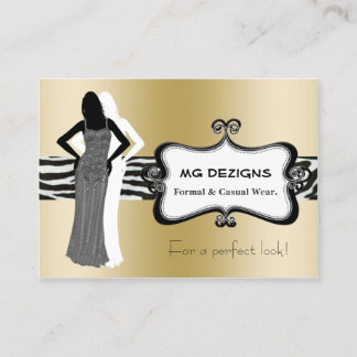 tienda de moda de moda dorada Tarjetas de visita