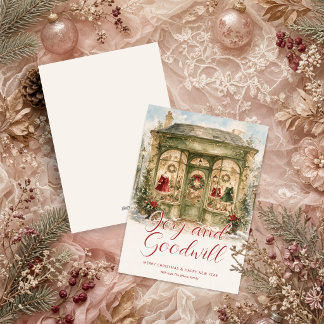 Tienda de Navidad con Acuarela Vintage TMF26