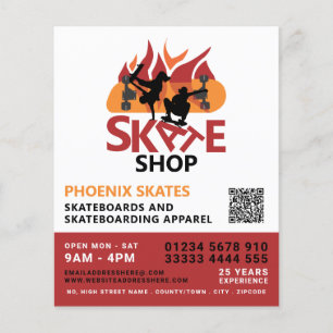 Tienda de patinaje, publicidad de patinaje