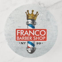 Tienda de peinado de barbero Rey Corona Poste de b