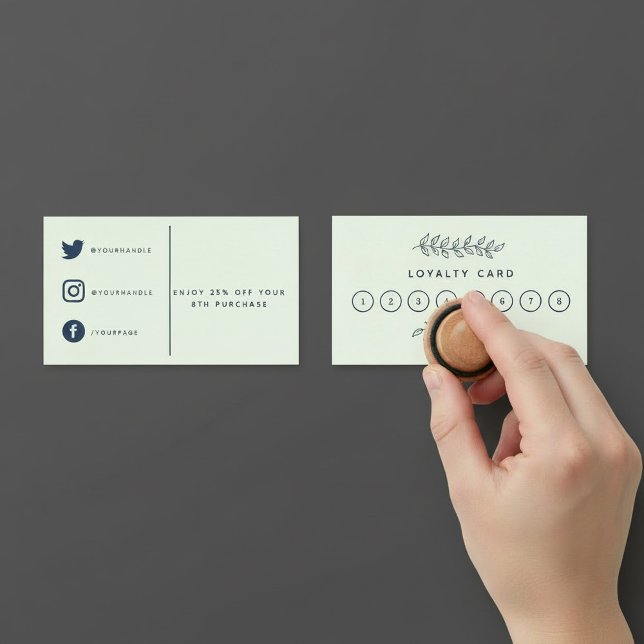 tienda de plantas de bonito, tarjeta de fidelidad  (Pretty plant shop, garden loyalty card.)