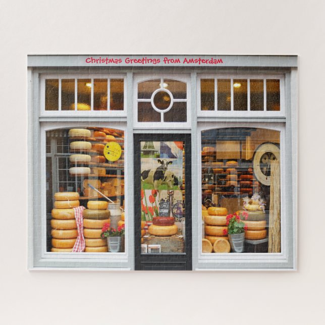 Tienda de quesos en Ámsterdam. Rompecabezas (Horizontal)