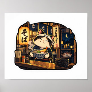Tienda de Soba Cat — Póster de Último Pedido | Ret
