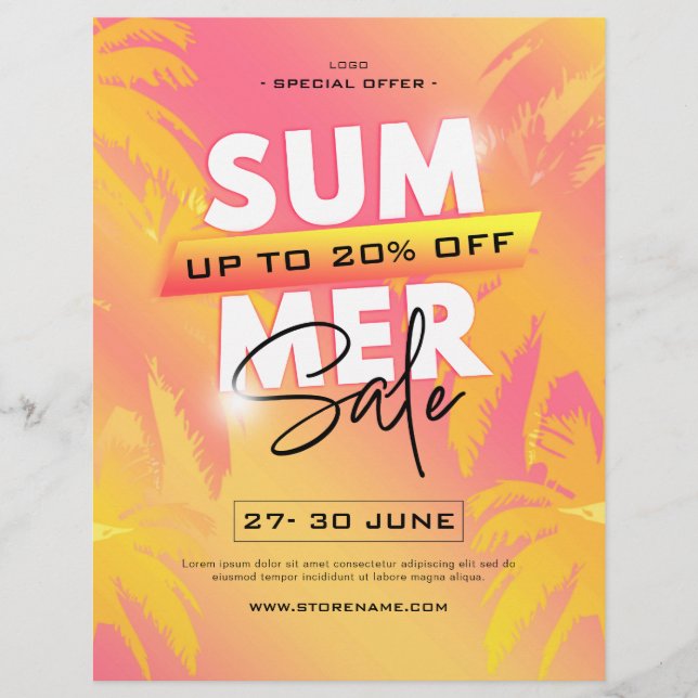 Tienda de venta de verano de publicidad minorista (Frente)
