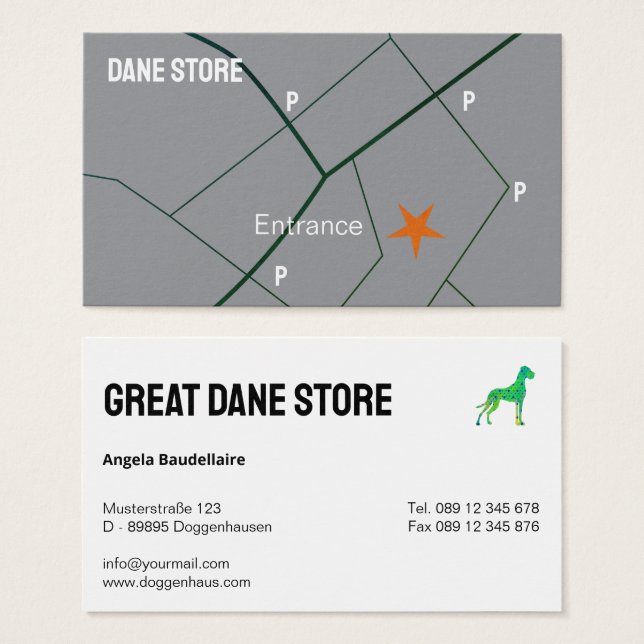 Tienda Personalizada de Gran Danés (Anverso y reverso)