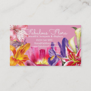 tiendas de tarjetas de visita florista y muestra 3