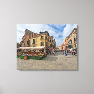 Tiendas de Venecia vistas impresión de lienzos