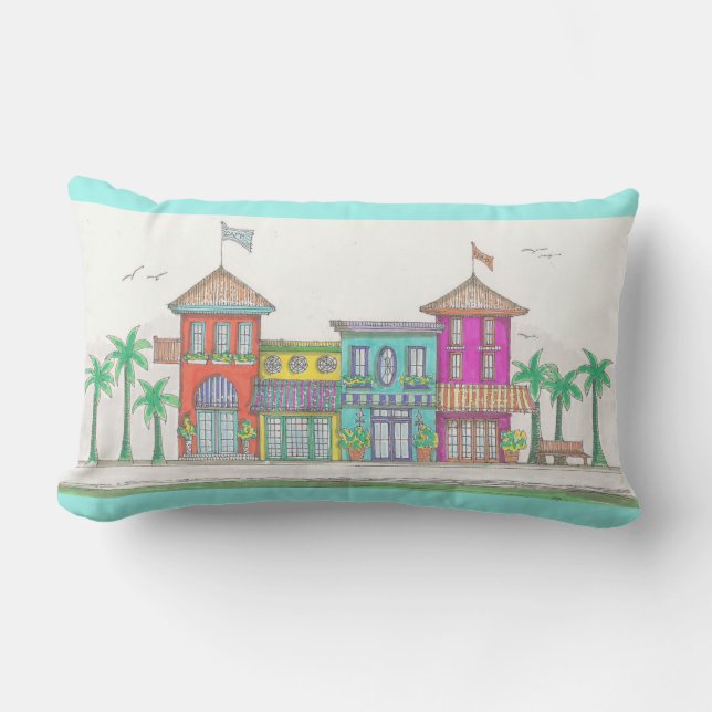 Tiendas tropicales Almohada lumbar al aire libre (Anverso)