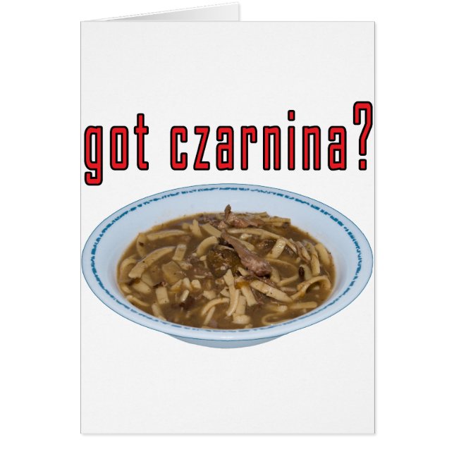 ¿Tiene Czarnina? Sopa (Frente)