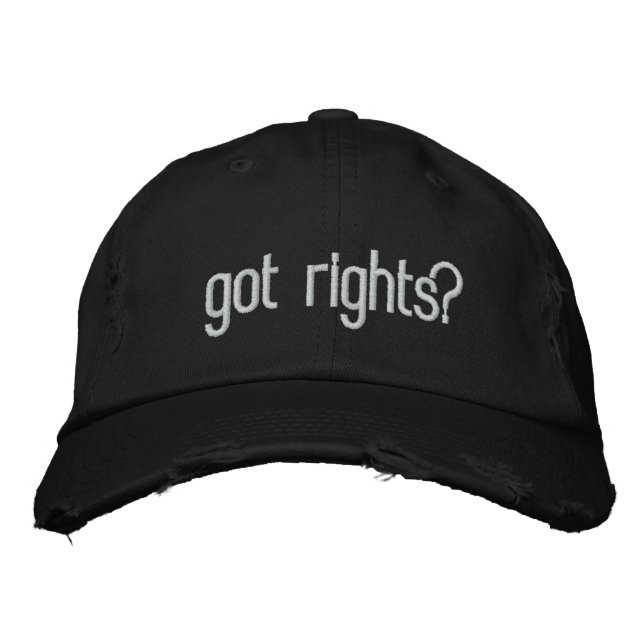 ¿tiene derechos? Gorra bordada (Anverso)