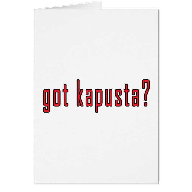 ¿tiene kapusta? (Frente)